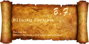 Bilszky Fortuna névjegykártya